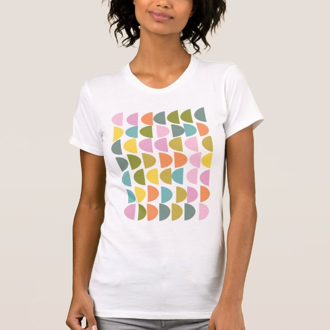 T-shirt Motif géométrique moderne dans les couleurs printe (Devant)