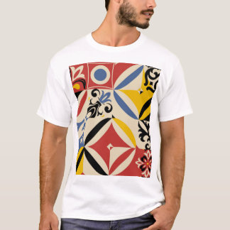 T-shirt Motif géométrique Rétro Seites Azulejos