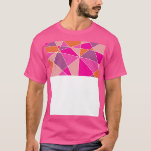T-shirt Motif géométrique rose