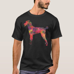 T-shirt Motif géométrique Silhou de la race de chien de ca