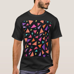 T-shirt Motif géométrique triangulaire multicolore