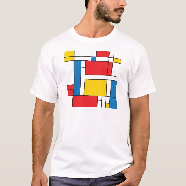 T-shirt Motif graphique inspiré par Mondrian moderne (Devant)