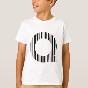 T-shirt Motif initial de code barres de CODE BARRES de la