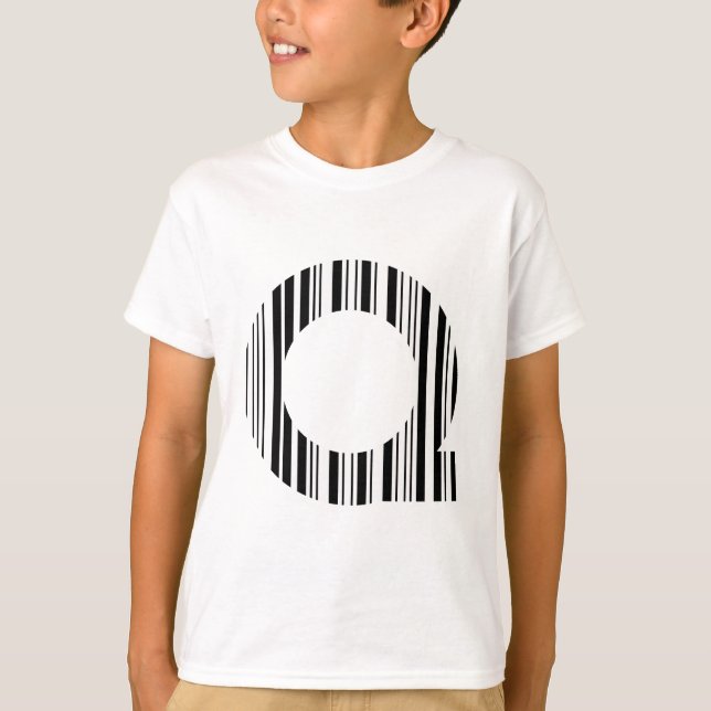 T-shirt Motif initial de code barres de CODE BARRES de la (Devant)