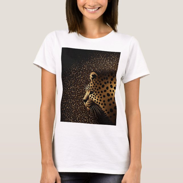 T-shirt Motif Jaguar Doré            (Devant)