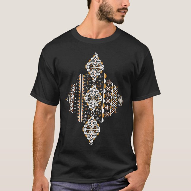 T-SHIRT MOTIF KABYLE AMAZIGH SYMBOLE DES BERBERES (Devant)
