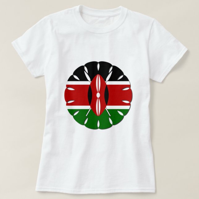 T-shirt Motif kenyan rond : un symbole national (Design devant)