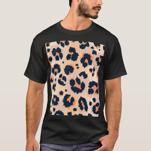 T-shirt Motif Leopard : Amusant Design sans Seamless (Devant)
