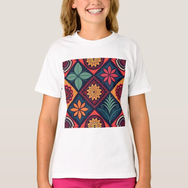 T-shirt Motif magique Fleurs (Devant)