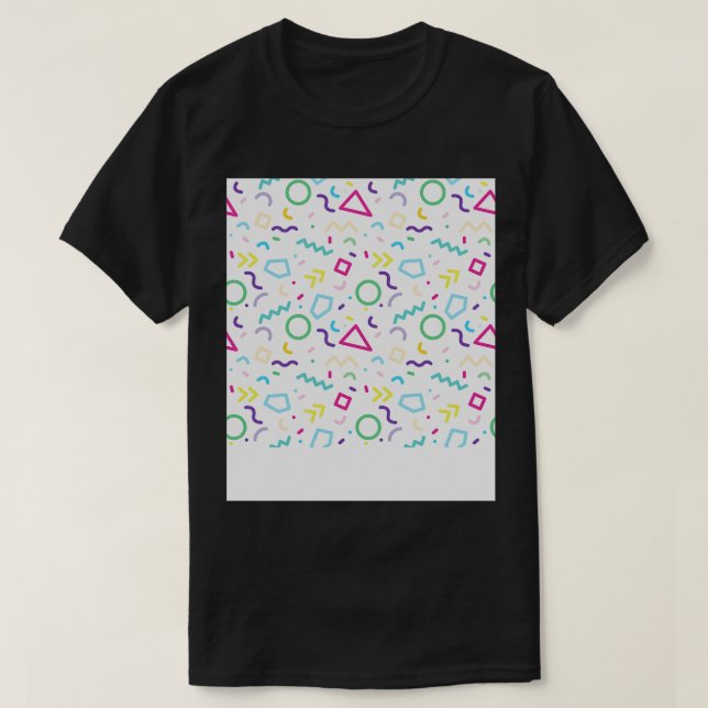 T-shirt Motif Memphis Vintage couleur (Design devant)