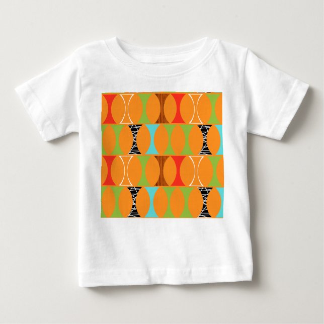 T-shirt Motif moderne orange du milieu du siècle (Devant)