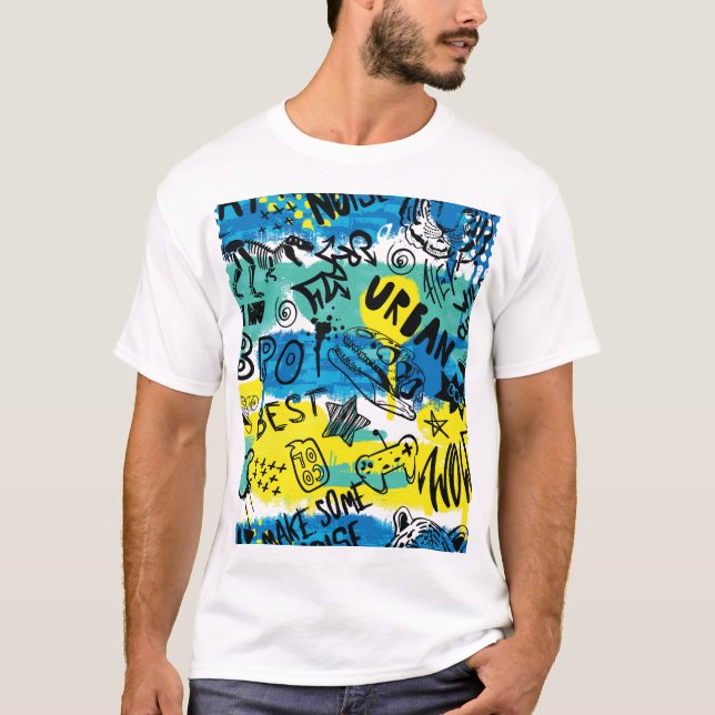 T-shirt Motif Monster Hand Drawn Kids (Devant)