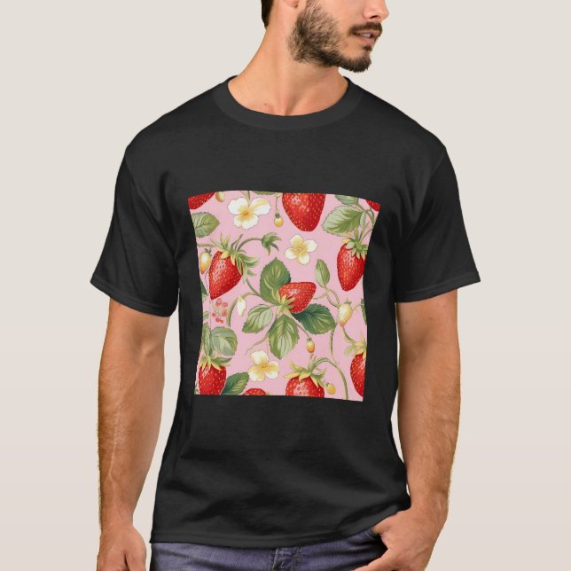 T-shirt Motif mûre fraise (Devant)