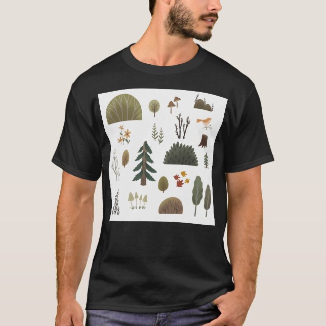 T-shirt Motif naturel (Devant)
