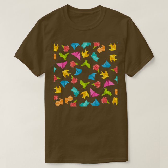T-shirt Motif Origami coloré (Design devant)