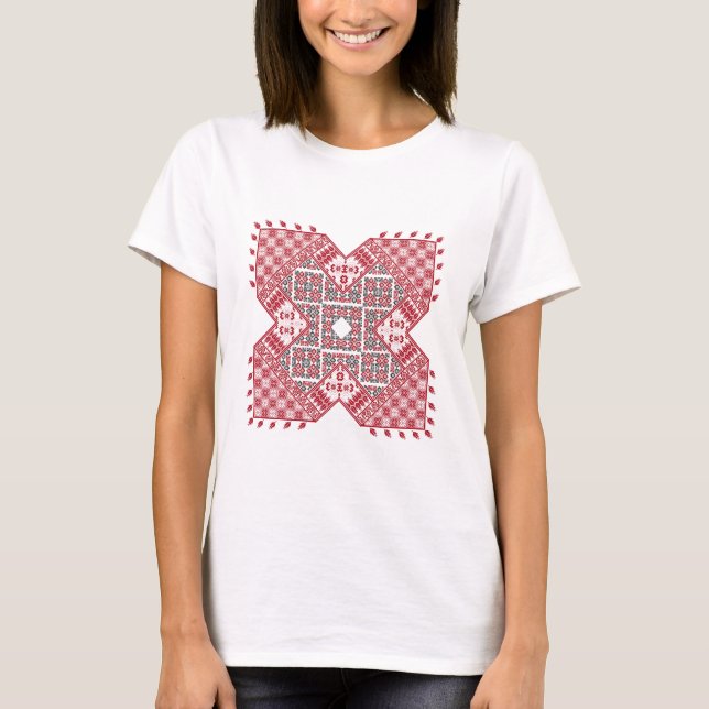 T-shirt Motif palestinien de broderie (Devant)