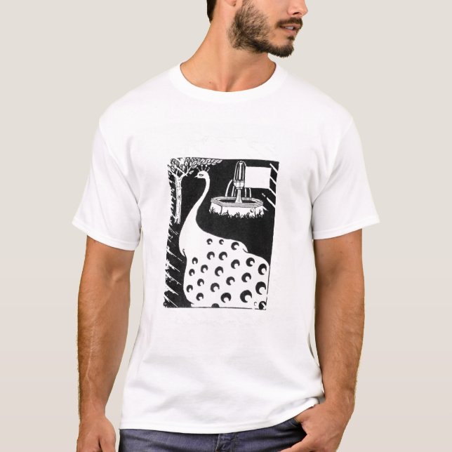 T-shirt Motif paon, du Morte d'Arthur (litho) (Devant)