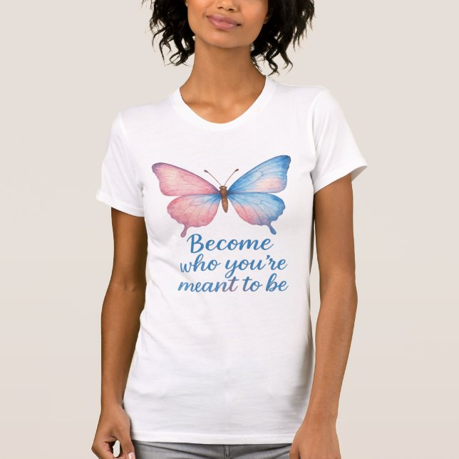 T-Shirt Motif Papillon Aquarelle  (Devant)
