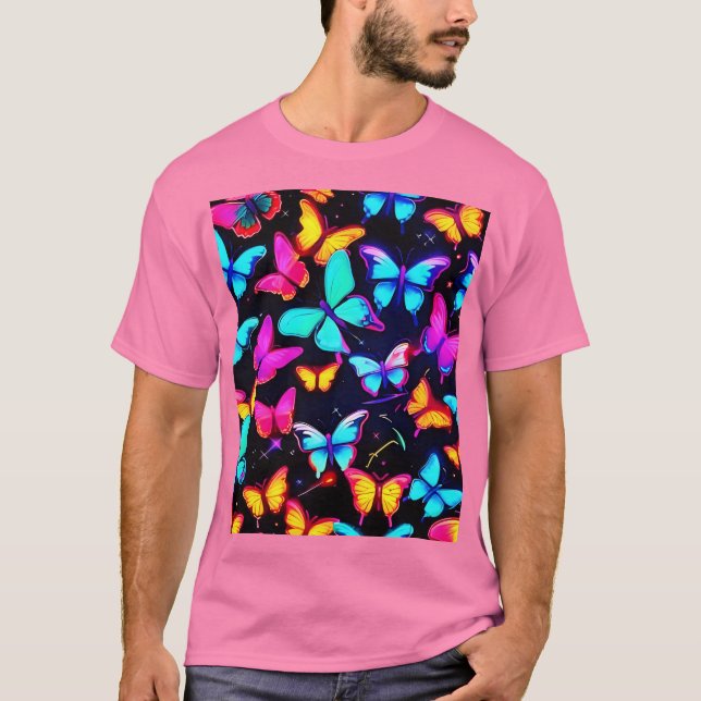 T-shirt Motif Papillon Néon (Devant)