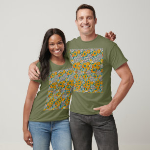 T-shirt Motif Patchwork Floral Rétro des Années 70