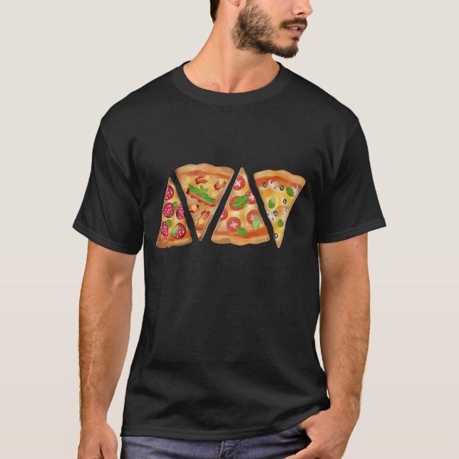 T-shirt Motif Pizza Slices (Devant)