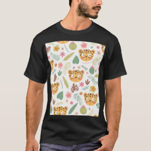 T-shirt Motif Plante de Leopard Head Tropical