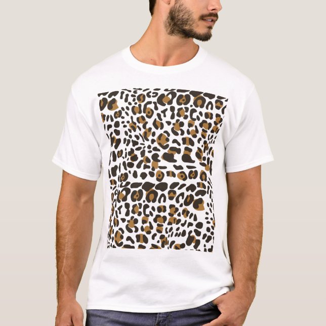 T-shirt Motif Poster de animal Leopard Jaguar (Devant)