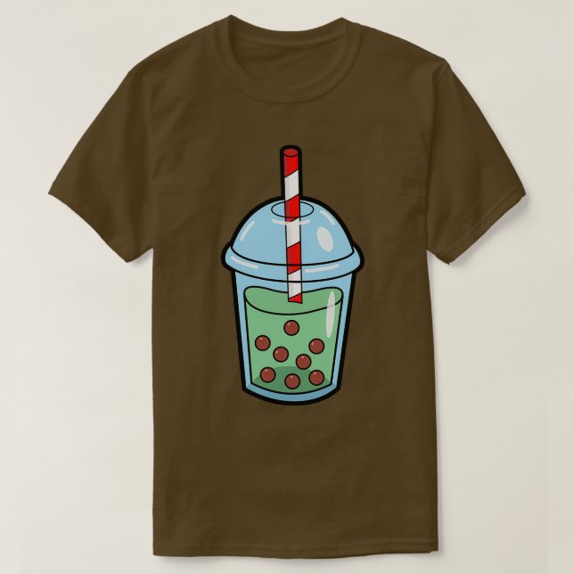 T-shirt Motif pourpre de thé bulle (Design devant)