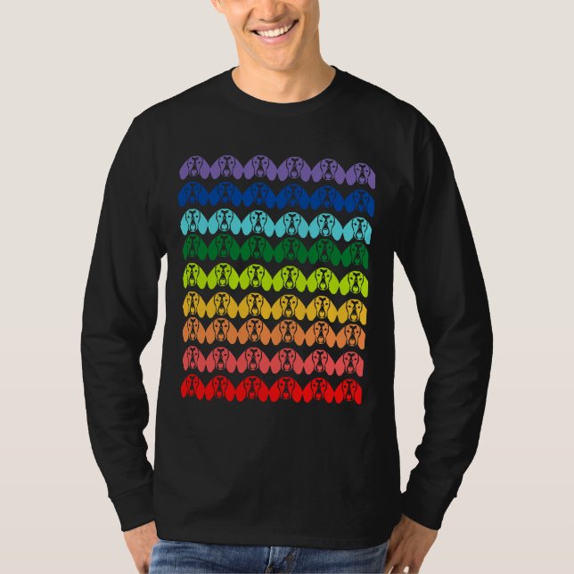 T-shirt Motif Rainbow Dachshund (Devant)