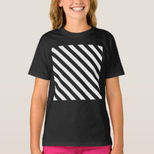 T-shirt Motif Rayures Diagonales Uni