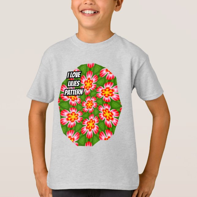 T-shirt Motif Red Lilies (Devant)