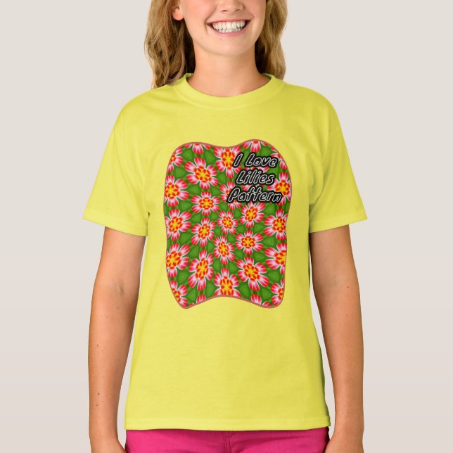 T-shirt Motif Red Lilies (Devant)