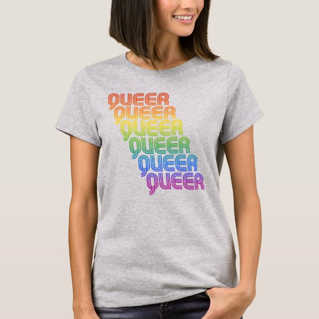 T-shirt Motif Rétro Queer (Devant)