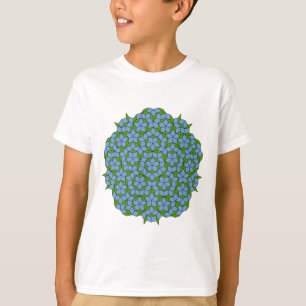 T-shirt Motif Rhombus Penrose vert et bleu