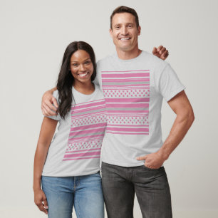 T-shirt Motif rose rayé avec des étoiles