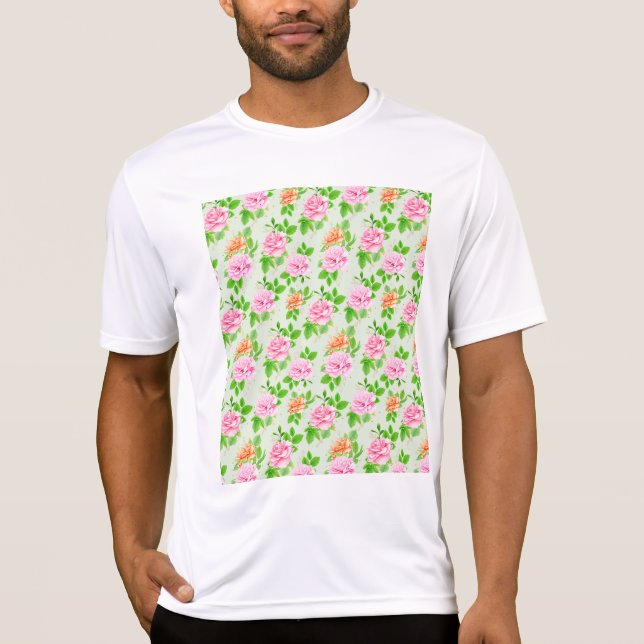 T-shirt Motif Roses Roses Fleurs (Devant)