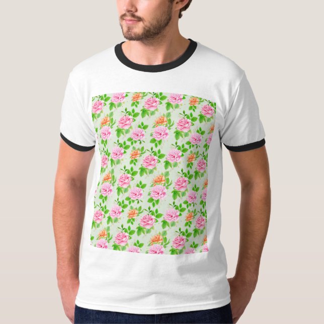 T-shirt Motif Roses Roses Fleurs-23670 (Devant)