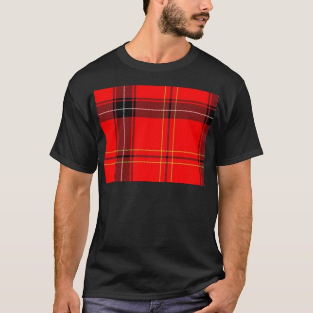 T-shirt Motif rouge classique de plaid de tartan (Devant)