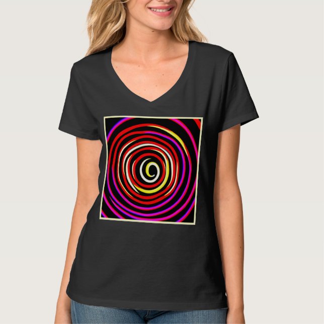 T-shirt Motif spiral coloré (Devant)