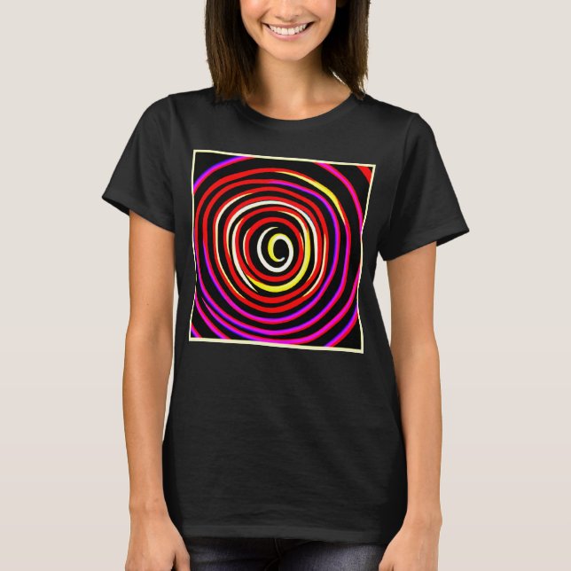 T-shirt Motif spiral coloré (Devant)
