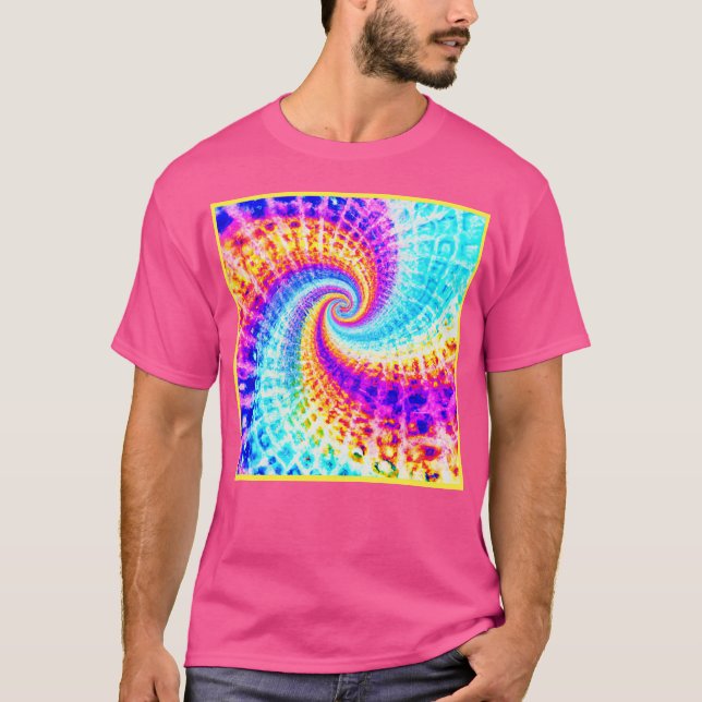 T-shirt Motif tourbillon arc-en-ciel (Devant)