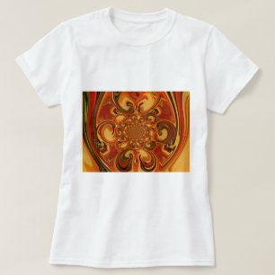 T-shirt Motif tourbillonnant : Tons d'orange, Brown et ver