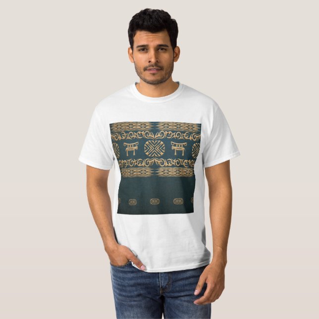 T-shirt motif tribal africain ethnique (Devant entier)