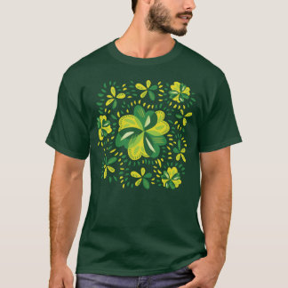 T-shirt Motif unique Shamrock unique à trois feuilles