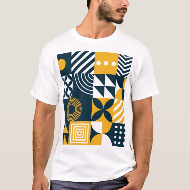 T-shirt Motif universel : Papier peint, Textile, Web. (Devant)