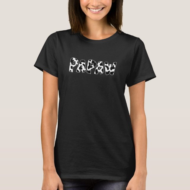 T-shirt Motif vache impression vache Papaw (Devant)