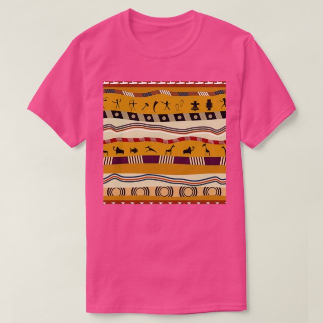 T-shirt Motif vectoriel des figures natives (Design devant)
