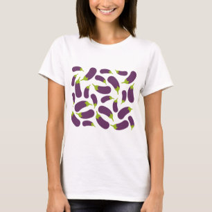 T-shirt Motif végétal d'aubergine violet végétal Conceptio