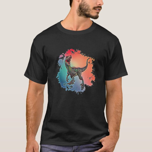 T-shirt Motif Velociraptor Raptor (Devant)