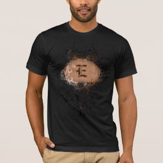 T-shirt Motif vintage avec lettre Monogram E